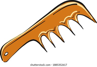 Orange comb ,illustration,vector on white background