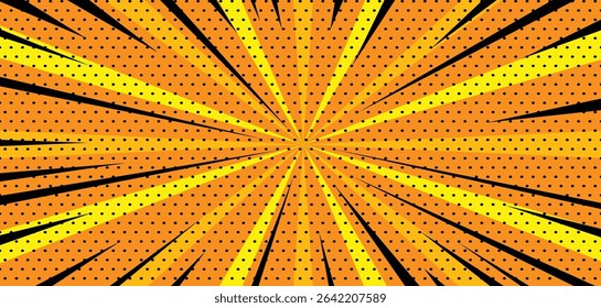 orange comic pop art cartoon background design