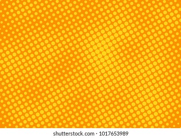 Orange comic pop-art halftone background vector