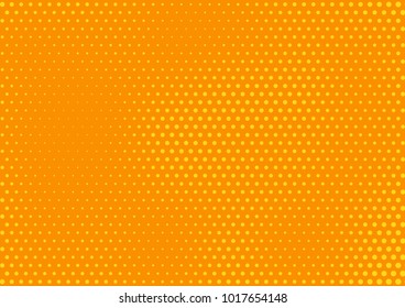 Orange comic pop-art halftone background vector