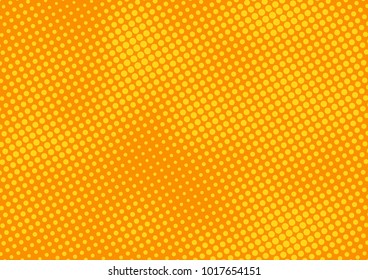 Orange comic pop-art halftone background vector