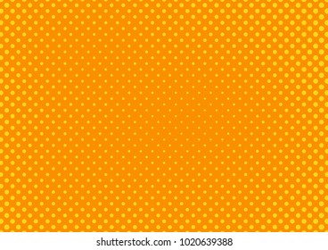 Orange comic pop-art halftone background vector
