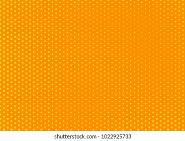 Orange comic pop-art halftone background vector
