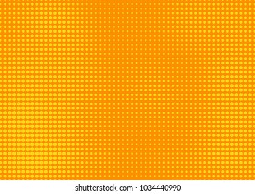 Orange comic pop-art halftone background vector