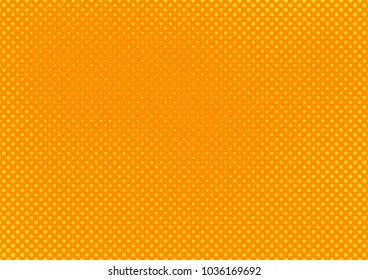 Orange comic pop-art halftone background vector