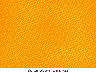 Orange comic pop-art halftone background vector