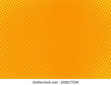 Orange comic pop-art halftone background vector