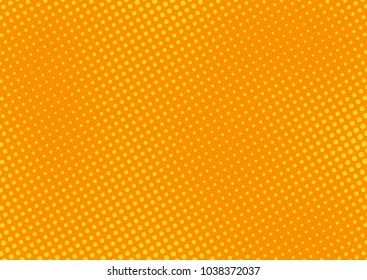 Orange comic pop-art halftone background vector
