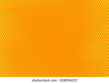 Orange comic pop-art halftone background vector