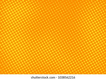 Orange comic pop-art halftone background vector