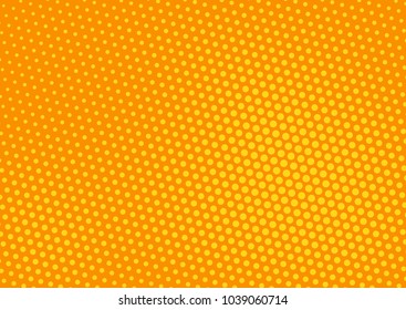 Orange comic pop-art halftone background vector