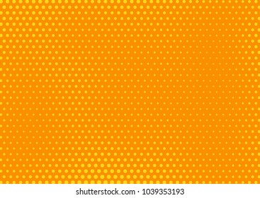 Orange comic pop-art halftone background vector