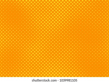 Orange comic pop-art halftone background vector