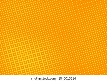 Orange comic pop-art halftone background vector