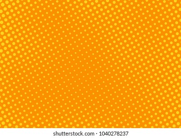 Orange comic pop-art halftone background vector