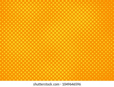 Orange comic pop-art halftone background vector