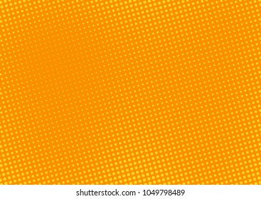 Orange comic pop-art halftone background vector