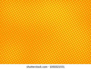 Orange comic pop-art halftone background vector