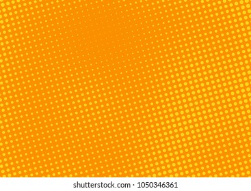 Orange comic pop-art halftone background vector