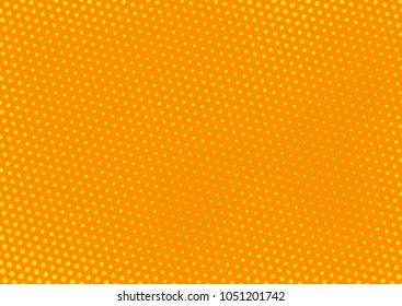 Orange comic pop-art halftone background vector