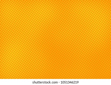 Orange comic pop-art halftone background vector