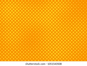 Orange comic pop-art halftone background vector