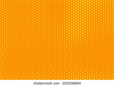 Orange comic pop-art halftone background vector
