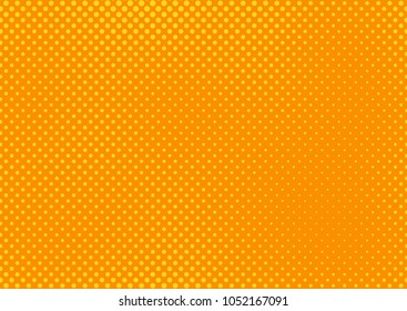 Orange comic pop-art halftone background vector