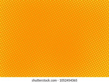 Orange comic pop-art halftone background vector