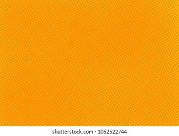Orange comic pop-art halftone background vector