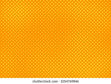 Orange comic pop-art halftone background vector