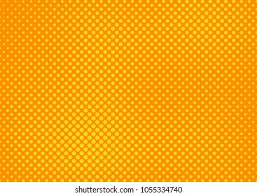 Orange comic pop-art halftone background vector
