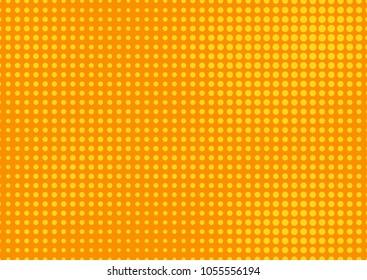 Orange comic pop-art halftone background vector
