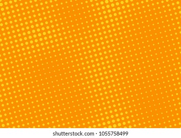 Orange comic pop-art halftone background vector
