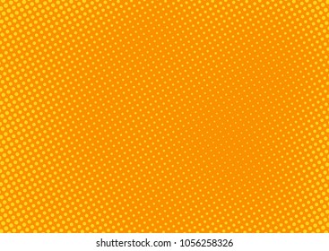Orange comic pop-art halftone background vector