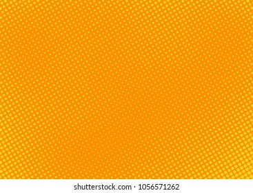Orange comic pop-art halftone background vector
