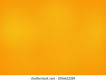 Orange comic pop-art halftone background vector