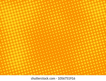 Orange comic pop-art halftone background vector