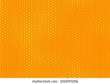 Orange comic pop-art halftone background vector