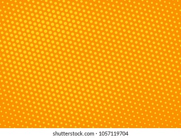 Orange comic pop-art halftone background vector