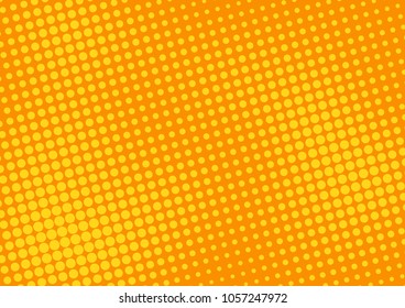 Orange comic pop-art halftone background vector