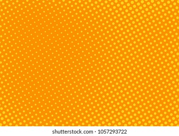 Orange comic pop-art halftone background vector