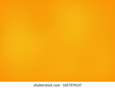 Orange comic pop-art halftone background vector