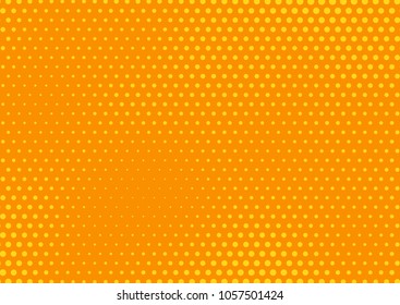 Orange comic pop-art halftone background vector