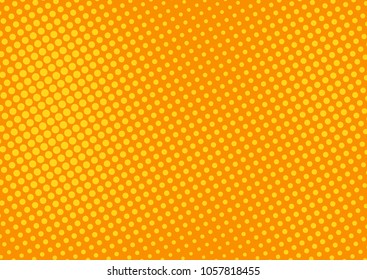 Orange comic pop-art halftone background vector