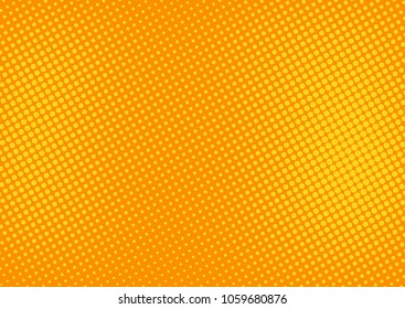 Orange comic pop-art halftone background vector
