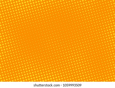 Orange comic pop-art halftone background vector
