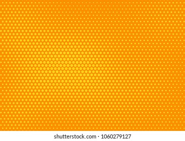 Orange comic pop-art halftone background vector