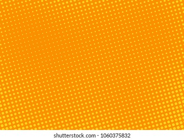 Orange comic pop-art halftone background vector