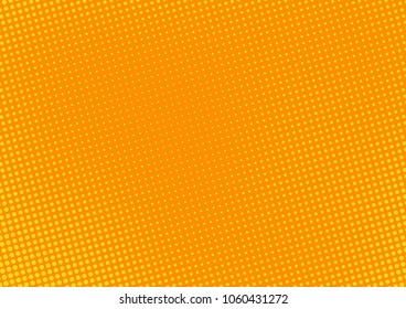 Orange comic pop-art halftone background vector